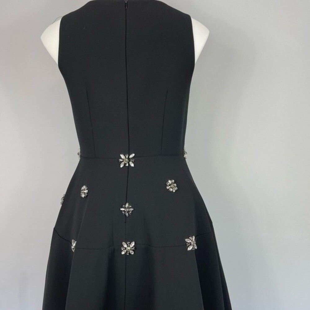 Wrong Side of Right Black Scuba Neoprene Crystal Embellished Fit & Flare Dress S - Picture 7 of 16